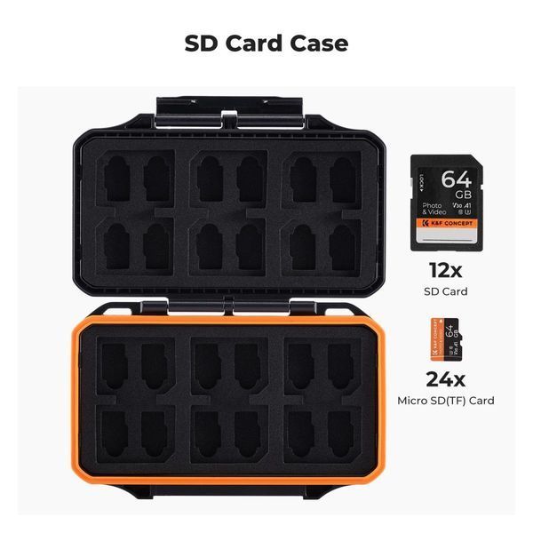 Водонепроникний та ударостійкий кейс K&F Concept для SD/Micro SD (TF) карт пам'яті на 36 слотів (KF31.106) KF31.106 фото