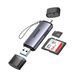 Кардридер Ugreen USB 3.0 + Type-C для TF SD Micro SD OTG адаптер металевий Grey (CM185) 100822.1 фото 1