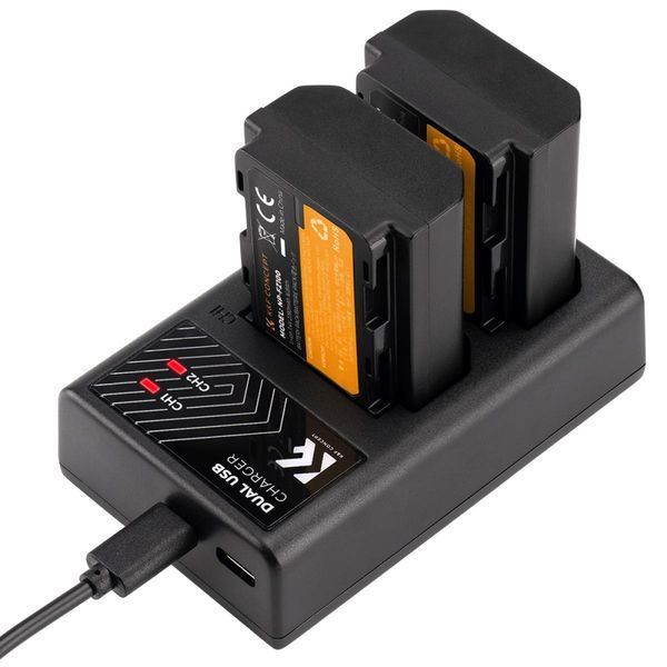 Комплект з двох акумуляторів та зарядного пристрою K&F Concept NP-FZ100 2280mAh для камер Sony (KF28.0016) KF28.0016 фото
