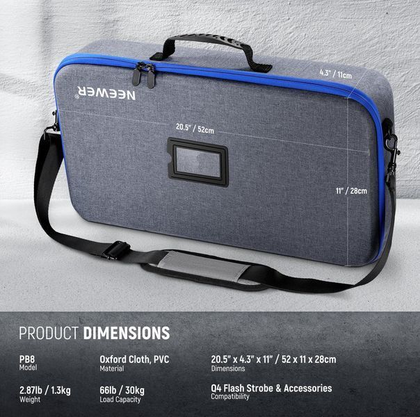 Сумка для транспортування Neewer PB8 для студійного спалаху Neewer Q4