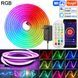 Розумна неонова світлодіодна стрічка RGB 5м із синхронізацією музики (12-24 В, 84 світлодіодів/м) додаток TUYA