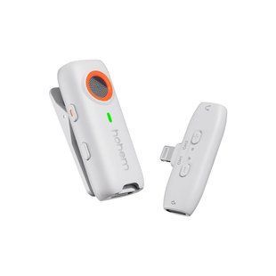 Бездротовий мікрофон Hohem MIC-01 White (1TX+1RX) з входом типу Lightning для iPhone 14 і менше 060104.4 фото