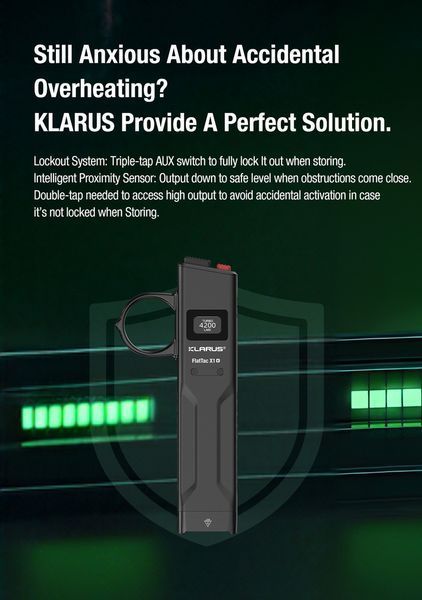 Ультратонкий тактичний ліхтарик Klarus FlatTac X1 K (4200Лм, 230м, 2150мАг)
