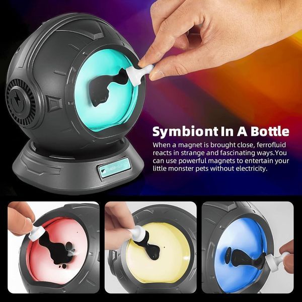 Bluetooth-колонка Sovenomund Ferrofluid космонавт с 2 регулируемыми режимами и цветной подсветкой, Silver 100313.3 фото