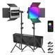 Студийный видеосвет NEEWER RGB660 PRO II комплект из двух ламп, двух штативов-стоек и сумки для хранения 10105109 фото 1