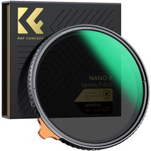 Світлофільтр K&F Concept Nano-X True Color ND2-32 62мм зі змінною нейтральною щільністю (KF01.2157)