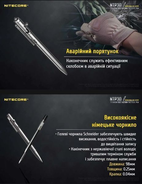 Титановая ручка Nitecore NTP30 011202 фото