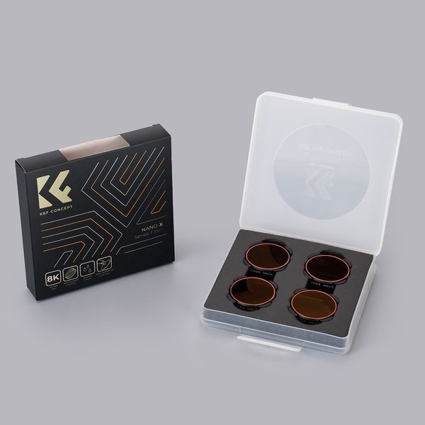 Набір фільтрів K&F Concept ND8&CPL + ND16&CPL + ND32&CPL + ND64&CPL для екшн-камер GOPRO Hero 9/10/11/12/13 (4 шт.) (SKU.1954)