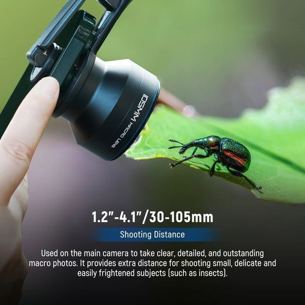 Макрооб'єктив для смартфона Neewer LS-26 PRO HD із затискачем для телефону 17 мм та адаптером для фільтра 67мм 10104554 фото