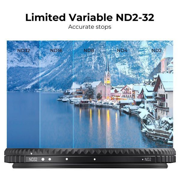 Світлофільтр K&F Concept Nano-X True Color ND2-32 62мм зі змінною нейтральною щільністю (KF01.2157) KF01.2155 фото