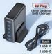 USB зарядное устройство для хаб 5в1 Toocki 140W GaN (3*USB Type-C, 2*USB Type-A, быстрая зарядка, LED дисплей) 120102 фото 1