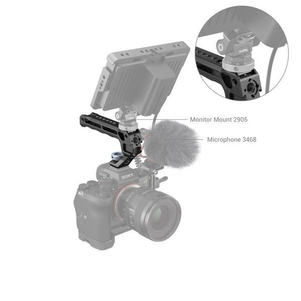 Ручка для кліток фотокамер з холодним башмаком SmallRig Top Handle with Cold Shoe (Lite) 3764 050302 фото