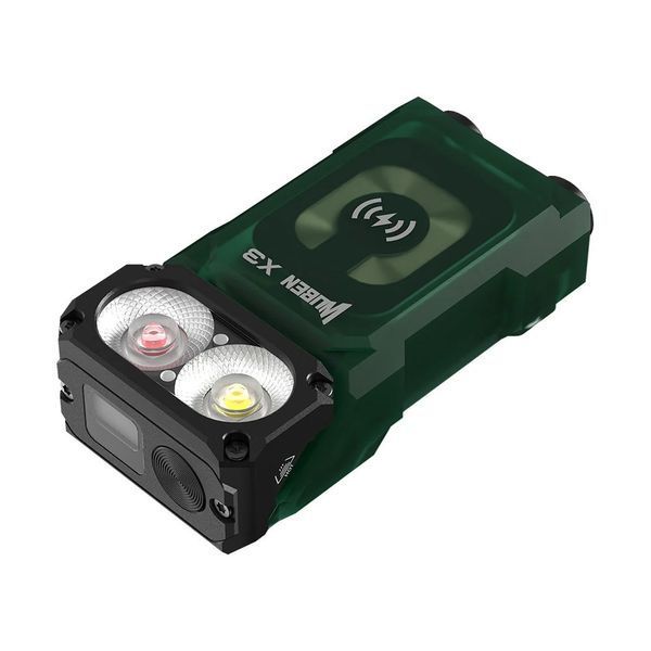 Универсальный ручной кемпинговый фонарик EDC Wuben X3 Owl Green и зарядной бокс черный (700Лм, 120м, магнит) 040504.3 фото