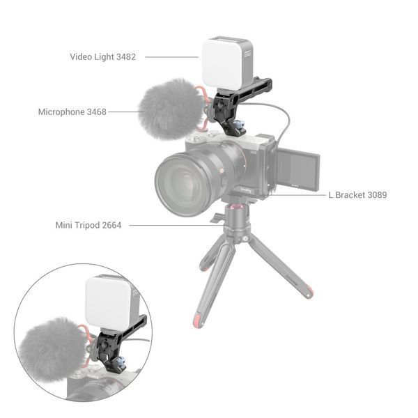 Ручка для кліток фотокамер з холодним башмаком SmallRig Top Handle with Cold Shoe (Lite) 3764 050302 фото