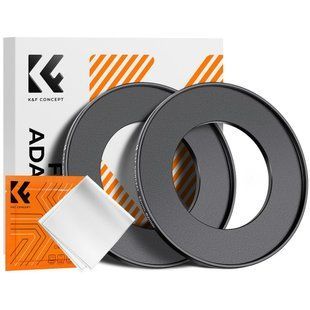Переходное кольцо 52-82 мм K&F Concept для объектива камеры, светофильтров с шагом вверх комплект 2шт.(KF05.352) KF05.352 фото