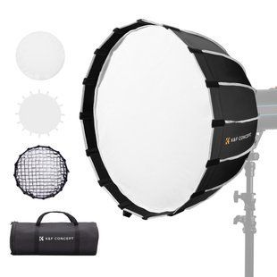 Гексагональний параболічний софтбокс K&F Concept 60см із кріпленням Bowens, стільниковою сіткою, розсіювачами світла (KF18.0008) KF18.0008V2 фото