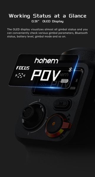 Универсальный стабилизатор видеосъемки Hohem iSteady M6 KIT для смартфона с подсветкой и датчиком слежения 060101 фото