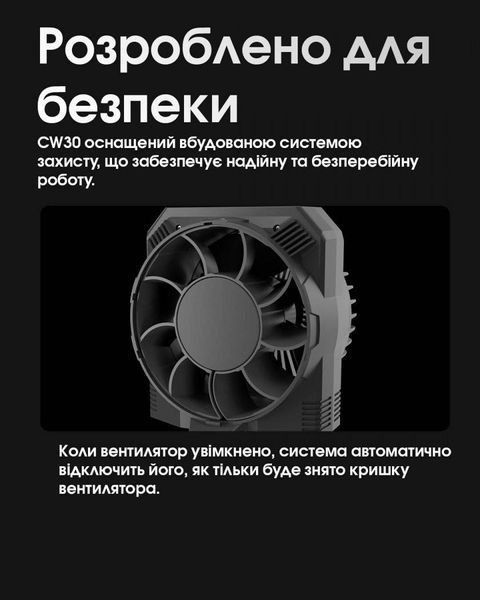Портативний бездротовий вентилятор для фото- відео зйомок Nitecore CW30 + 2АКБ Nitecore NP-F750
