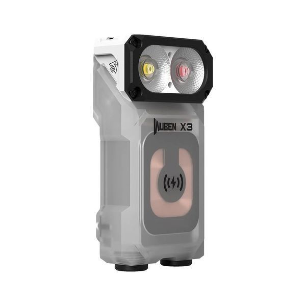 Универсальный ручной кемпинговый фонарик EDC Wuben X3 Owl белый + зарядная коробка белая (700Лм, 120м, магнит) 040504.2 фото
