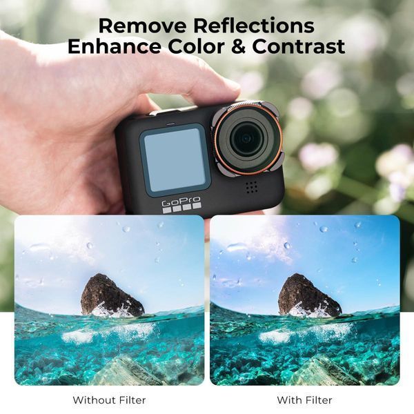 Поляризаційний фільтр K&F Concept CPL Filter HD для екшн-камери GOPRO HERO9/10/11/12 (KF01.2336) KF01.2336 фото
