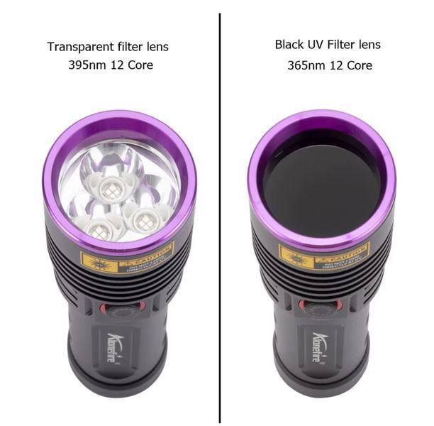 Потужний ультрафіолетовий ручний ліхтар 3х395нм 60Вт (1*26650, USB Type-C) 150104.4 фото