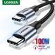 Кабель швидкого заряджання UGREEN US316 від USB Type-C до USB Type-C 100 Вт 50см 100808 фото 1