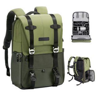 Профессиональный рюкзак для камеры, штатива, ноутбука K&F Concept 20 л Urban Wander 01 (зеленый) (KF13.087AV2) KF13.087AV2 фото