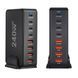 Настільний USB зарядний пристрій хаб 8в1 240W GaN Black (4*USB Type-C, 4*USB Type-A, швидка зарядка) 120101 фото 2