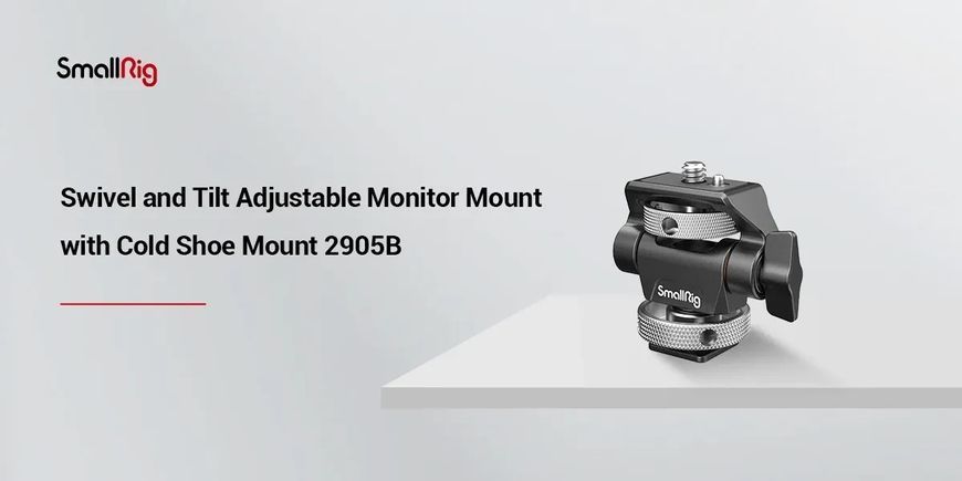 Швидкоз&rsquo;ємний тримач для монітора SmallRig 2905B з можливістю повороту та нахилу з кріпленням холодний черевик