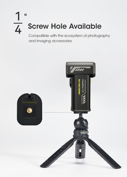 Многофункциональный портативный ручной фотовентилятор Nitecore CW20 (42м/с, 100Вт) 011105 фото