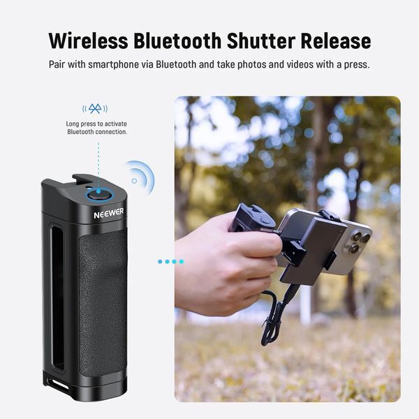 Бічна ручка Neewer PA028E з Bluetooth кнопкою, тримачем для смартфона до 82мм та тримачем SSD 10103501 фото