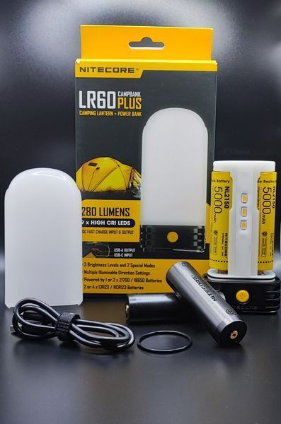 Nitecore LR60 3в1+ АКБ Nitecore 2*5000mAh - Кемпінговий ліхтар + Power Bank + зарядний пристрій 010101 фото