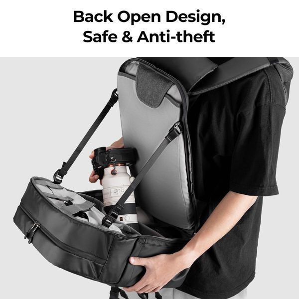 Профессиональный рюкзак для камеры, штатива, ноутбука K&F Concept 20 л Urban Wander 01 (черный) (KF13.087AV6) KF13.087AV6 фото