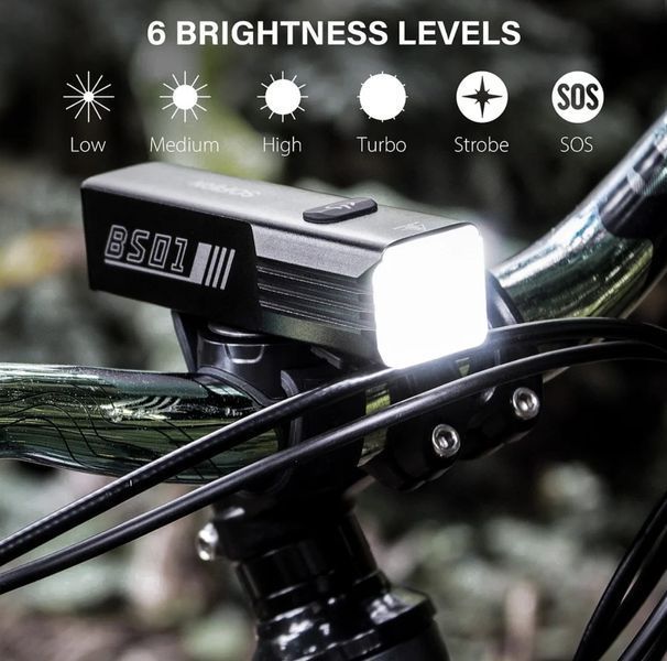 Світлодіодний велосипедний ліхтар Sofirn BS01 (2000Люмен, 277м, 5000мАг, USB type-C) 040306 фото