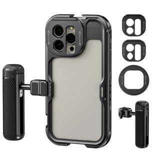Клітка рамка корпус другого покоління для смартфона NEEWER PA044 для iPhone 15 Pro Max комплект з 2 швидкоз'ємними ручками PA045B 050312.5 фото