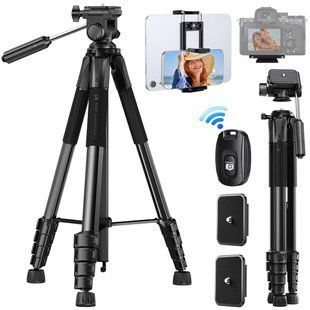 Легкий штатив K&F Concept S255A3+BV01 для фотоапаратів, смартфонів з пультом ДК, висота 1,9м, вантажопідйомність 4кг (KF09.126) KF09.126 фото