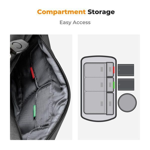 Портативная водонепроницаемая сумка на одно плечо для фотоаппарата K&F Concept Alpha Camera Sling Bag 10л Blac KF13.157V1 фото