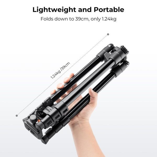 Професійний штатив для камери K&F Concept K234A0+BH-28 (висота 1,6м, вантажопідйомність 8кг) (KF09.101V1) KF09.101V1 фото