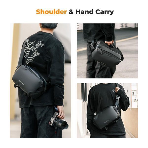 Портативная водонепроницаемая сумка на одно плечо для фотоаппарата K&F Concept Alpha Camera Sling Bag 10л Blac KF13.157V1 фото