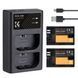 Комплект з двох акумуляторів 2250mAh і зарядного пристрою K&F Concept LP-E6NH для Canon (KF28.0021) KF28.0021 фото 1