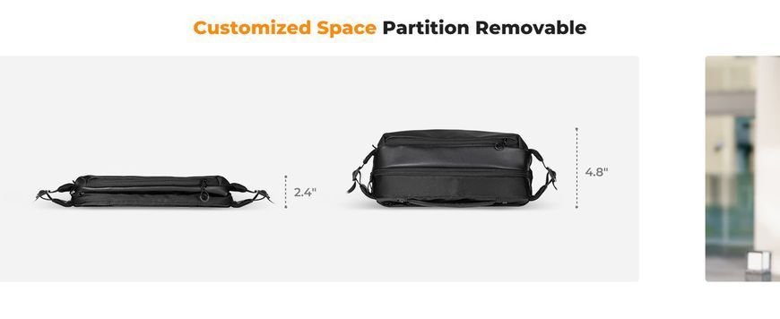 Портативная водонепроницаемая сумка на одно плечо для фотоаппарата K&F Concept Alpha Camera Sling Bag 10л Blac KF13.157V1 фото