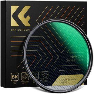 Анаморфотний блакитний смугастий фільтр K&F Concept Blue Streak Filter Nano-X (2mm) 58мм (KF01.2097)