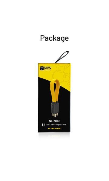 Кабель Nitecore NLink10 USB-C - USB-C с магнитной крепью и поддержкой быстрой зарядки PD+QC, 60Вт 011212.1 фото