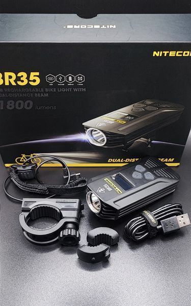 Nitecore BR35 Перезаряджувана велофара, велосипедний ліхтар 011402 фото