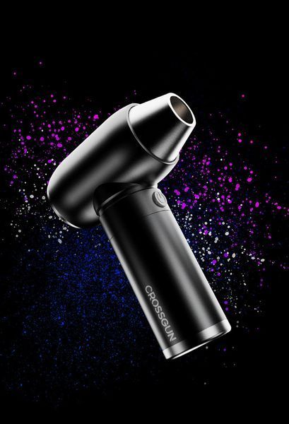 Портативний перезаряджуваний компресор CROSSGUN Air Duster BS380FB Black з насадкою порохотяг для чищення фото-, відеотехніки