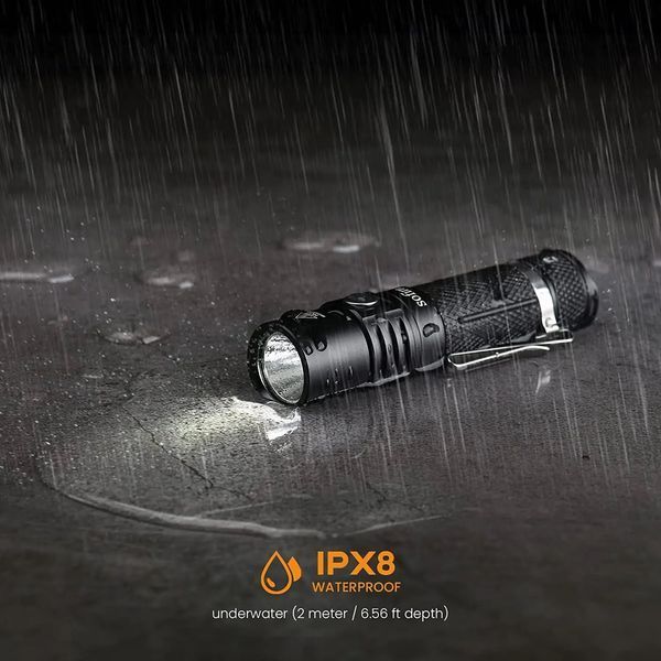 Потужний ручний міні-ліхтарик Sofirn SP10 Pro чорний (900 Люмен, 119м) 040101 фото