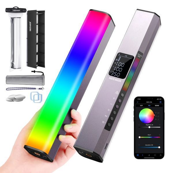 Магнитная ручная лампа для фото- видеосъемок NEEWER RGB1 10Вт 25см с APP управлением 10101412 фото