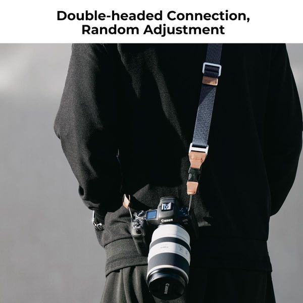 Регульований швидкознімний ремінь для фотокамери K&F Concept URBAN WANDER 01 Blue на шию, плече, 32*1600мм (KF13.115V2)