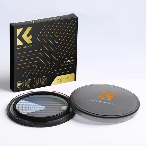Анаморфотний блакитний смугастий фільтр K&F Concept Blue Streak Filter Nano-X (2mm) 58мм (KF01.2097) KF01.2102 фото