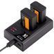 Комплект из двух аккумуляторов 1100mAh и двухканального зарядного устройства K&F Concept NP-FW50 для камер Sony (KF28.0015) KF28.0015 фото 2